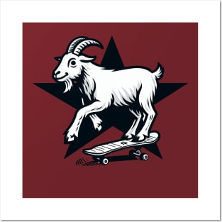 Skateboarding Goat Posters and Art